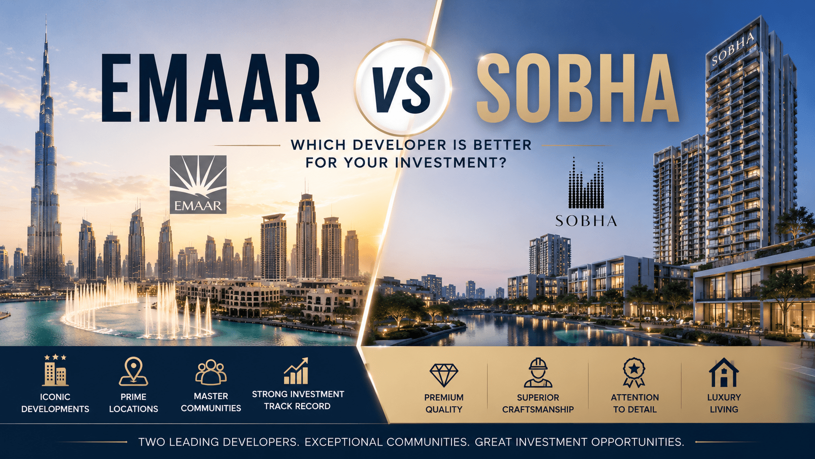 Emaar vs Sobha: Which Developer Is Better for Property Investment in Dubai?