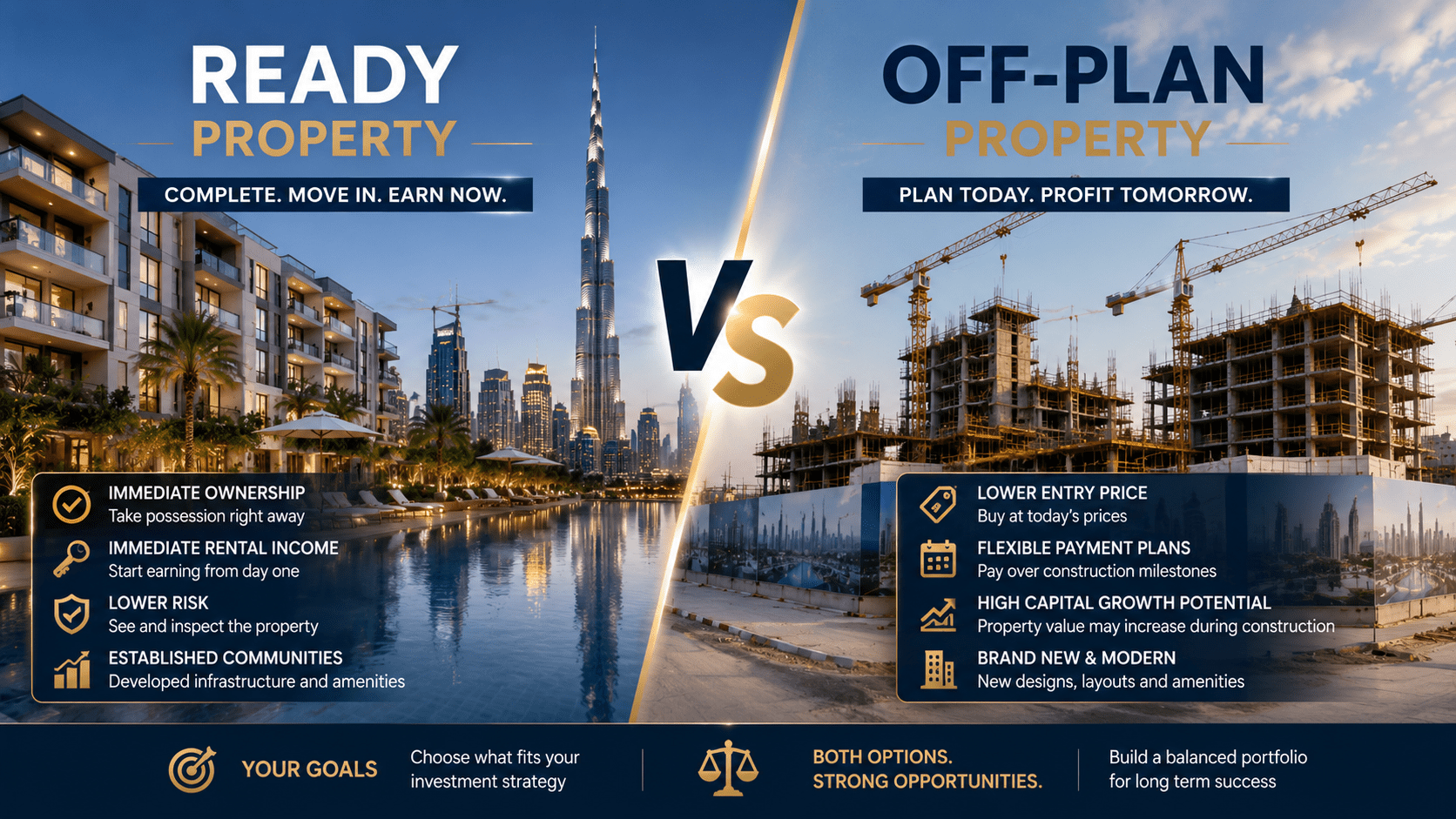 Ready Property vs Off-Plan Property: Which Investment Strategy Is Right for You?